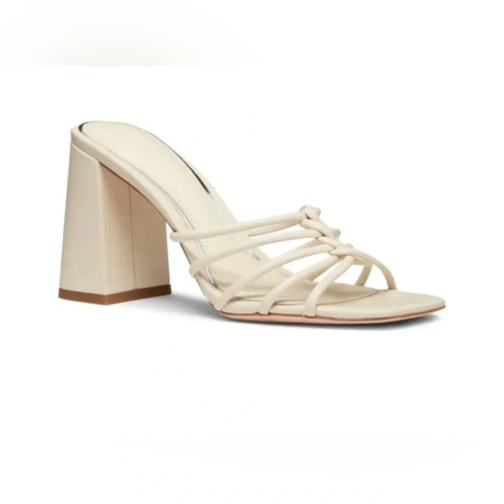 PAIGE “Becca” Slip On Strappy High Heel Sandals, Bone, Size US 9, NWOB. - Picture 9 of 11